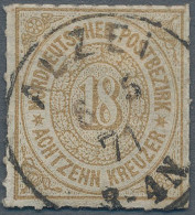 Norddeutscher Bund - Marken Und Briefe: 1871, 18 Kr Olivbraun, Durchstochen, Kab - Otros & Sin Clasificación