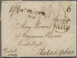 Transatlantikmail: 1787 Entire From Liverpool To Philadelphia Via London And New - Otros - Europa