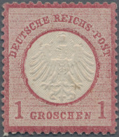 Deutsches Reich - Brustschild: 1872, Kleiner Schild 1 Gr. Karmin, Farbfrisches E - Nuevos