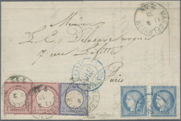 Deutsches Reich - Brustschild: 1872, 2x 1 Gr. Rötl.karmin, 2 Gr. Grauultramarin - Covers & Documents