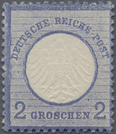 Deutsches Reich - Brustschild: 1872, Kleiner Schild 2 Gr Ultramarin, Farbfrische - Nuevos