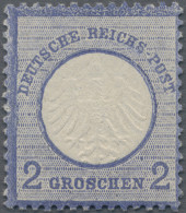 Deutsches Reich - Brustschild: 1872, Kleiner Schild 2 Gr Ultramarin, Farbfrische - Neufs