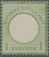 Deutsches Reich - Brustschild: 1872 Kleiner Schild 1 Kreuzer Grün, POSTFRISCH Mi - Nuevos