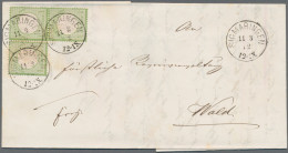 Deutsches Reich - Brustschild: 1872, 1 Kr, Senkrechtes Paar Und Einzelmarke, übe - Cartas & Documentos