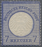 Deutsches Reich - Brustschild: 1872, 7 Kreuzer Kleiner Schild, Dunkelgraublau, U - Ungebraucht