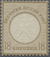 Deutsches Reich - Brustschild: 1872, Kleiner Schild 18 Kr Ockerbraun, POSTFRISCH - Nuevos