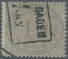 Deutsches Reich - Brustschild: 1872, 10 Gr. Innendienstmarke Hellgraubraun, Gebr - Used Stamps