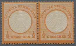 Deutsches Reich - Brustschild: 1872, 1/2 Gr Orange, Kleiner Schild Im Waagerecht - Nuevos