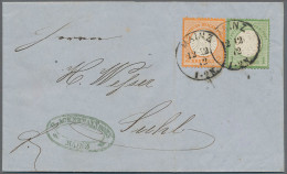 Deutsches Reich - Brustschild: 1872, Kleiner Schild 2 Kr. Orange Und 1 Kr. Dunke - Briefe U. Dokumente