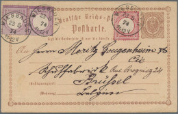 Deutsches Reich - Brustschild: 1872, Großer Schild ¼ Gr. Violett, Zwei Werte Als - Autres & Non Classés