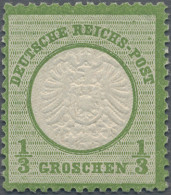 Deutsches Reich - Brustschild: 1872, Großer Schild ⅓ Gr. Dunkelgrün, Farbtiefes - Ongebruikt