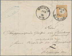 Deutsches Reich - Brustschild: 1875, 1/2 Gr. Orange, Gr. Schild Als Portogerecht - Lettres & Documents