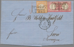 Deutsches Reich - Brustschild: 1872, Großer Schild ½ Gr. Orange Und Senkrechtes - Cartas & Documentos