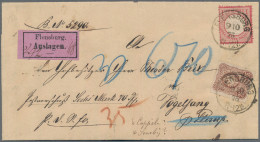 Deutsches Reich - Brustschild: 1875, Währungsmischfrankatur Großer Schild 1 Gr. - Lettres & Documents