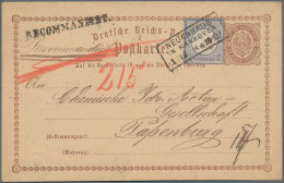 Deutsches Reich - Brustschild: 1872, Großer Schild 2 Gr. Grauultramarin Als Zusa - Other & Unclassified