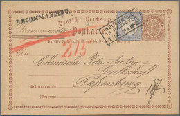 Deutsches Reich - Brustschild: 1872, Großer Schild 2 Gr. Grauultramarin Als Zusa - Otros & Sin Clasificación