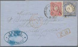 Deutsches Reich - Brustschild: 1875, Zwei Briefe Aus Gleicher Korrespondenz Je M - Lettres & Documents