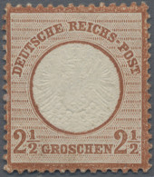 Deutsches Reich - Brustschild: 1872, Großer Schild 2½ Gr Rötlichbraun, Ungebrauc - Nuevos