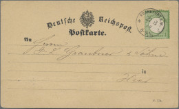 Deutsches Reich - Brustschild: 1872, Großer Schild 1 Kr. Dunkelgrün, Farbtiefes - Cartas & Documentos