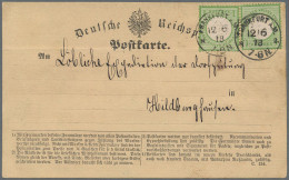 Deutsches Reich - Brustschild: 1872, Großer Schild 1 Kr. Grün, Zwei Farbtiefe We - Lettres & Documents