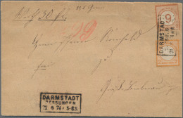 Deutsches Reich - Brustschild: 1872/1874, 2 Kreuzer Orange, Großer Schild Zusamm - Lettres & Documents