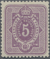 Deutsches Reich - Pfennige: 1875, 5 Pfennige Violett, Sehr Farbfrisches Exemplar - Neufs