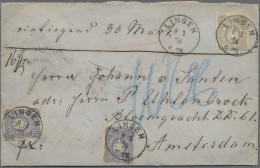 Deutsches Reich - Pfennige: 1875, 50 Pfge. Grau (Eckfehler) Zus. Mit Zwei Werten - Covers & Documents