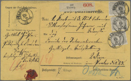 Deutsches Reich - Pfennige: 1875, 50 Pfge. Grau, Drei Werte Vs. Zusammen Mit Rs. - Lettres & Documents