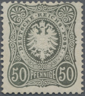 Deutsches Reich - Pfennige: 1877, 50 Pfennige Graugrün, Farbfrische, Gut Gezähnt - Ungebraucht