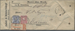 Deutsches Reich - Pfennig: 1887, 10 Pfg. Rosa Und 20 Pfg. Ultramarin Auf Eingesc - Cartas & Documentos