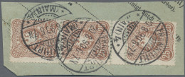 Deutsches Reich - Pfennig: 1889, 25 Pfg. Lebhaftgelbbraun Im Zwischenstegpaar Mi - Gebruikt