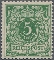 Deutsches Reich - Krone / Adler: 1889, 5 Pf Krone/Adler Gelblichgrün, Postfrisch - Nuevos