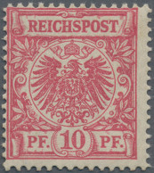 Deutsches Reich - Krone / Adler: 1889, Krone/Adler 10 Pf Frühauflage Rosarot (UV - Ungebraucht