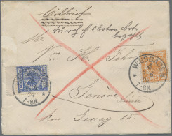 Deutsches Reich - Krone / Adler: 1894, 25 Pfg. Gelb Und 20 Pfg. Blau Als Portoge - Cartas & Documentos
