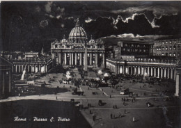 CARTOLINA  ROMA,LAZIO-PIAZZA S.PIETRO-STORIA,MEMORIA,CULTURA,RELIGIONE,CRISTIANESIMO,BELLA ITALIA,VIAGGIATA 1954 - San Pietro