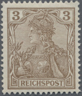 Deutsches Reich - Germania: 1900, 3 Pf Germania Reichspost Dunkelorangebraun, Po - Nuevos