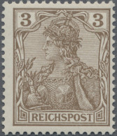 Deutsches Reich - Germania: 1900, 3 Pf Germania Reichspost Dunkelorangebraun, Po - Nuevos