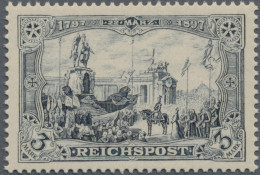 Deutsches Reich - Germania: 1900, 3 M Reichspost, Postfrisches Prachtexemplar De - Ungebraucht