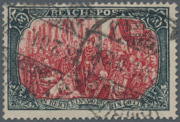 Deutsches Reich - Germania: 1900 "REICHSPOST" 5 M. Grünschwarz/rot In Type II, G - Used Stamps