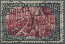 Deutsches Reich - Germania: 1900, "REICHSPOST" 5 M Grünschwarz/rot In Type IV (T - Usados