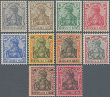 Deutsches Reich - Germania: 1902, Germania(II), Kompletter Satz Von 2 Pf Bis 80 - Ongebruikt