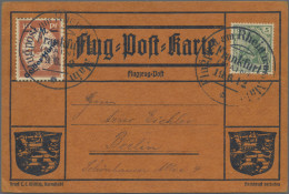 Deutsches Reich - Germania: 1912, Flugpost Rhein/Main, Gelber Hund Auf Flugpostk - Lettres & Documents