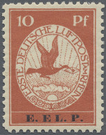 Deutsches Reich - Germania: 1912, Flugpost Rhein/Main, 10 Pfg. E.EL.P., Postfris - Neufs