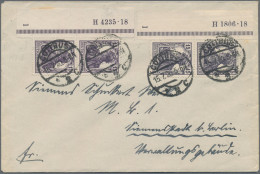 Deutsches Reich - Inflation: 1918, Germania 15 Pfg. Schwärzlichviolett Bzw. Bläu - Lettres & Documents