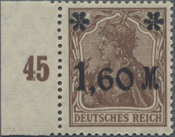 Deutsches Reich - Inflation: 1921 Germania "1,60 M" Auf 5 Pf Braun Mit STUMPFSCH - Neufs