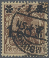 Deutsches Reich - Inflation: 1921, Germania 1.60 M. Auf 5 Pfg. Dunkelbraun Mit S - Used Stamps