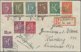 Deutsches Reich - Inflation: 1922, 30 Pf Ziffer Mit Wz Waffeln In Dekorativer Mi - Cartas & Documentos