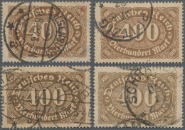 Deutsches Reich - Inflation: 1922 "Queroffset" 400 M. In Allen Vier Farben, Alle - Usados