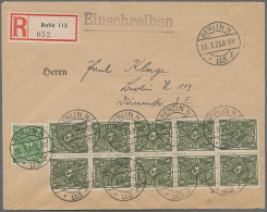 Deutsches Reich - Inflation: 1923, Freimarken Posthorn, 8 Mark Schwärzlicholiv, - Lettres & Documents