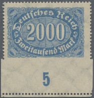 Deutsches Reich - Inflation: 1922, 200 Mark "Queroffset" Dunkelblau, Unten Ungez - Nuevos